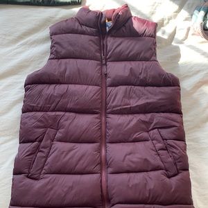Old Navy Maroon Puffer Vest - Medium